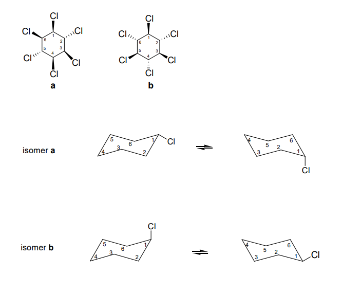 Solved 1,2,3,4,5,6-hexachlorocyclohexane exists as several | Chegg.com
