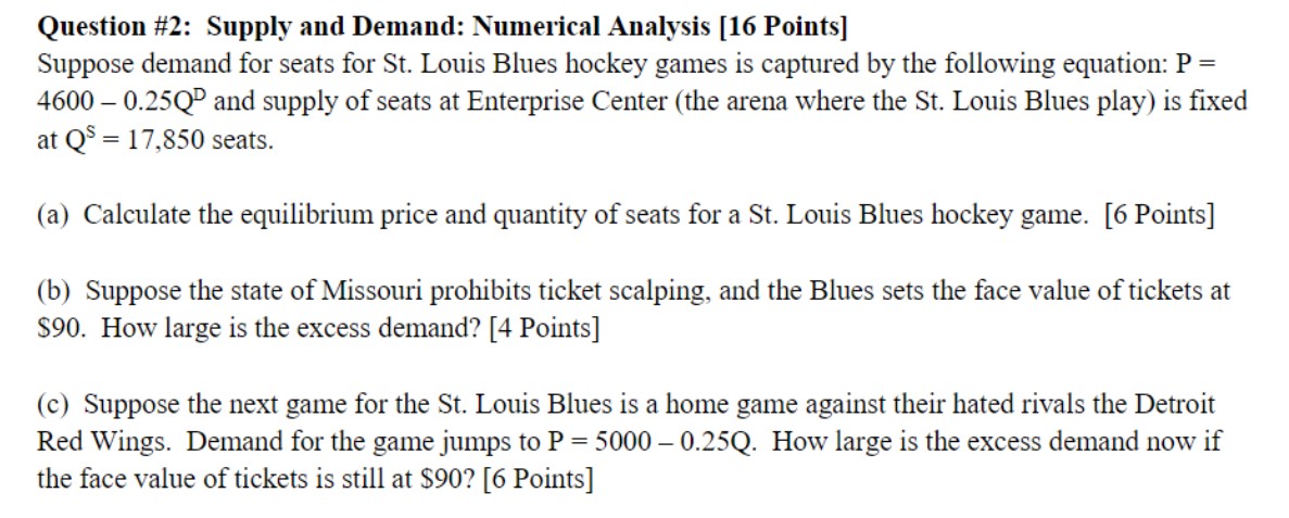 Solved Suppose the management of the St. Louis Blues
