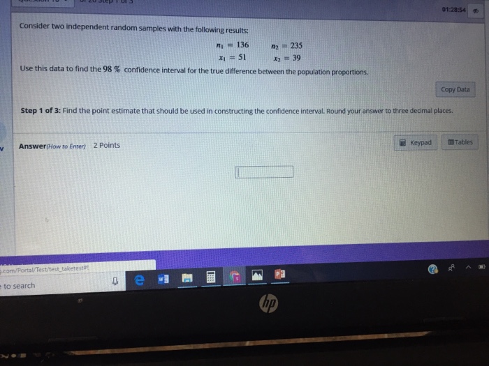 Solved Consider Two Independent Random Samples With Chegg Com