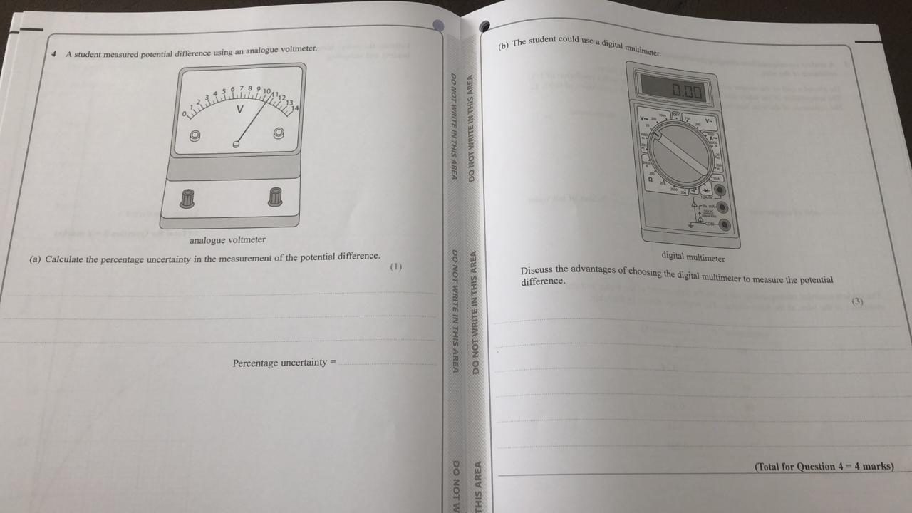 Solved (b) The student could use a digital multimeter 4 A | Chegg.com