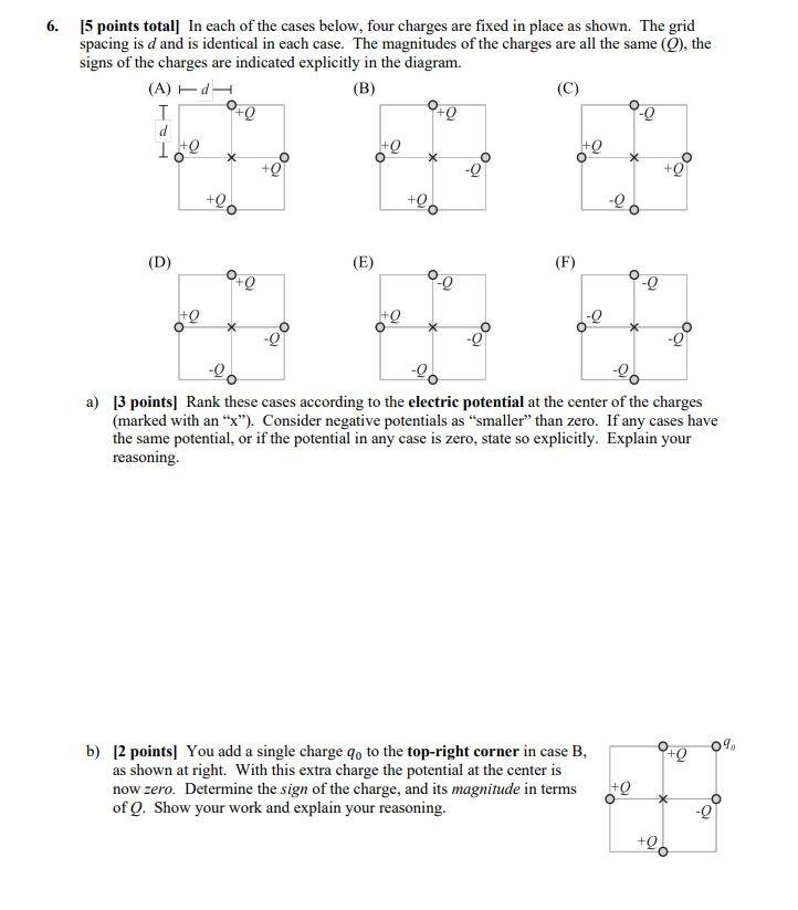 Solved 6. 15 points total] In each of the cases below, four | Chegg.com