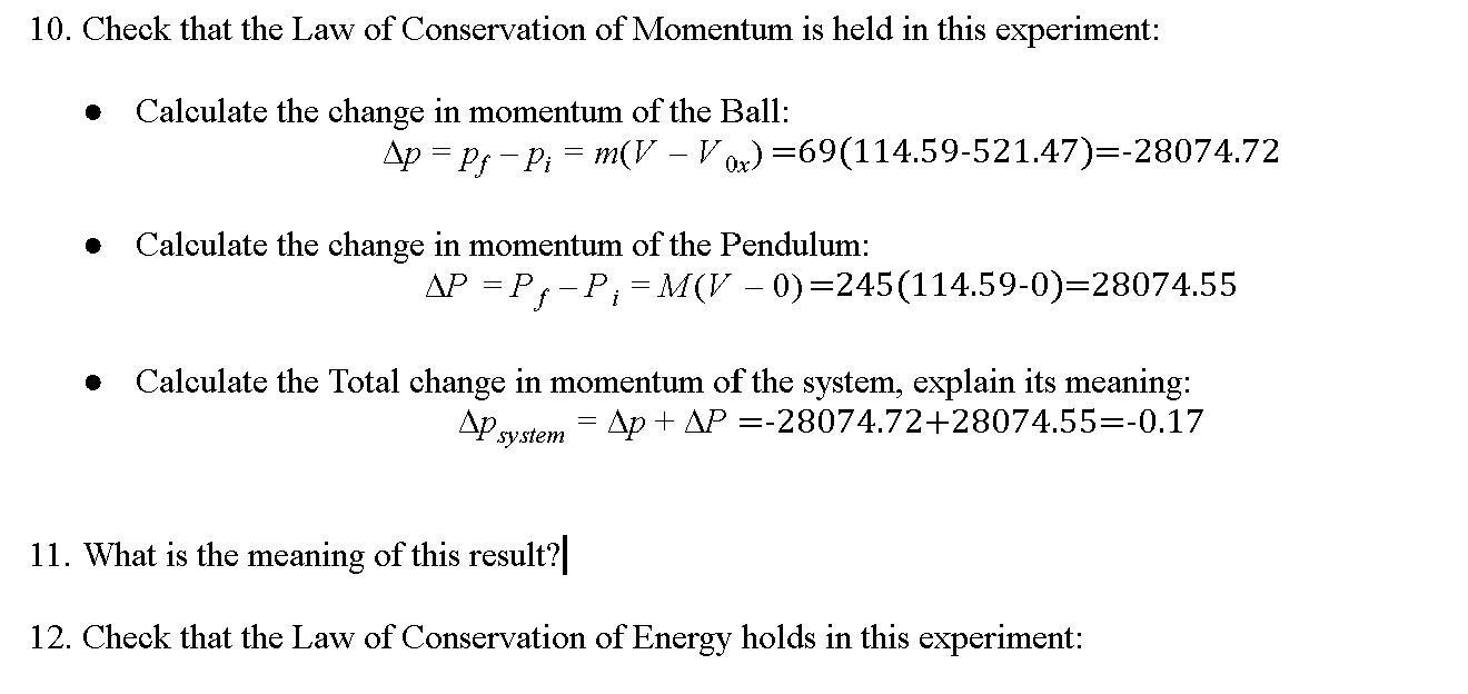 Solved Lab "The Ballistic Pendulum." The Ballistic pendulum | Chegg.com