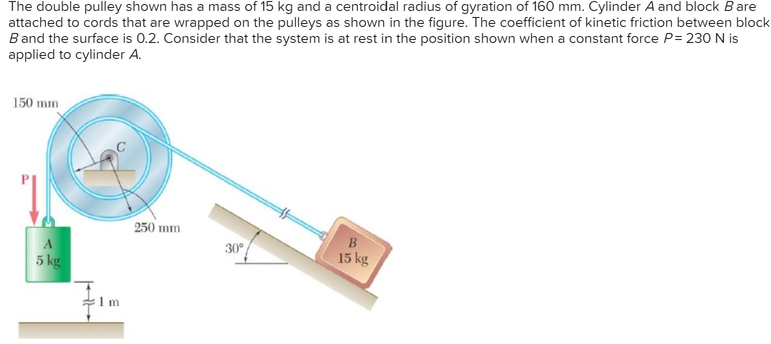 Solved Determine The Total Distance That Block B Moves | Chegg.com