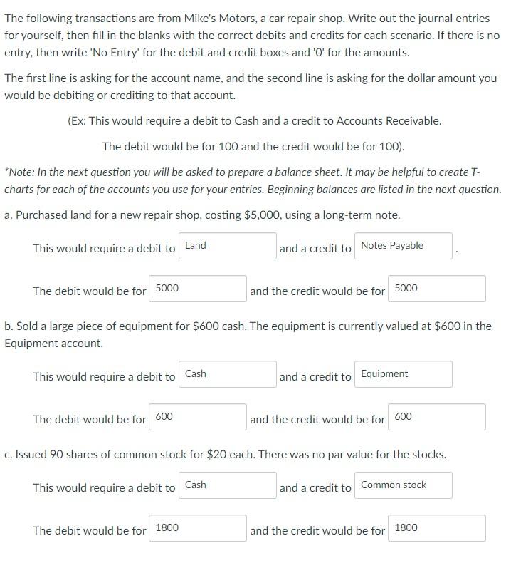 Solved Use the journal entries from the previous question to 