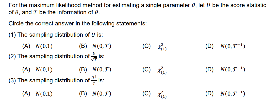 Solved Let θ^ be the maximum likelihood estimate (MLE) of θ, | Chegg.com
