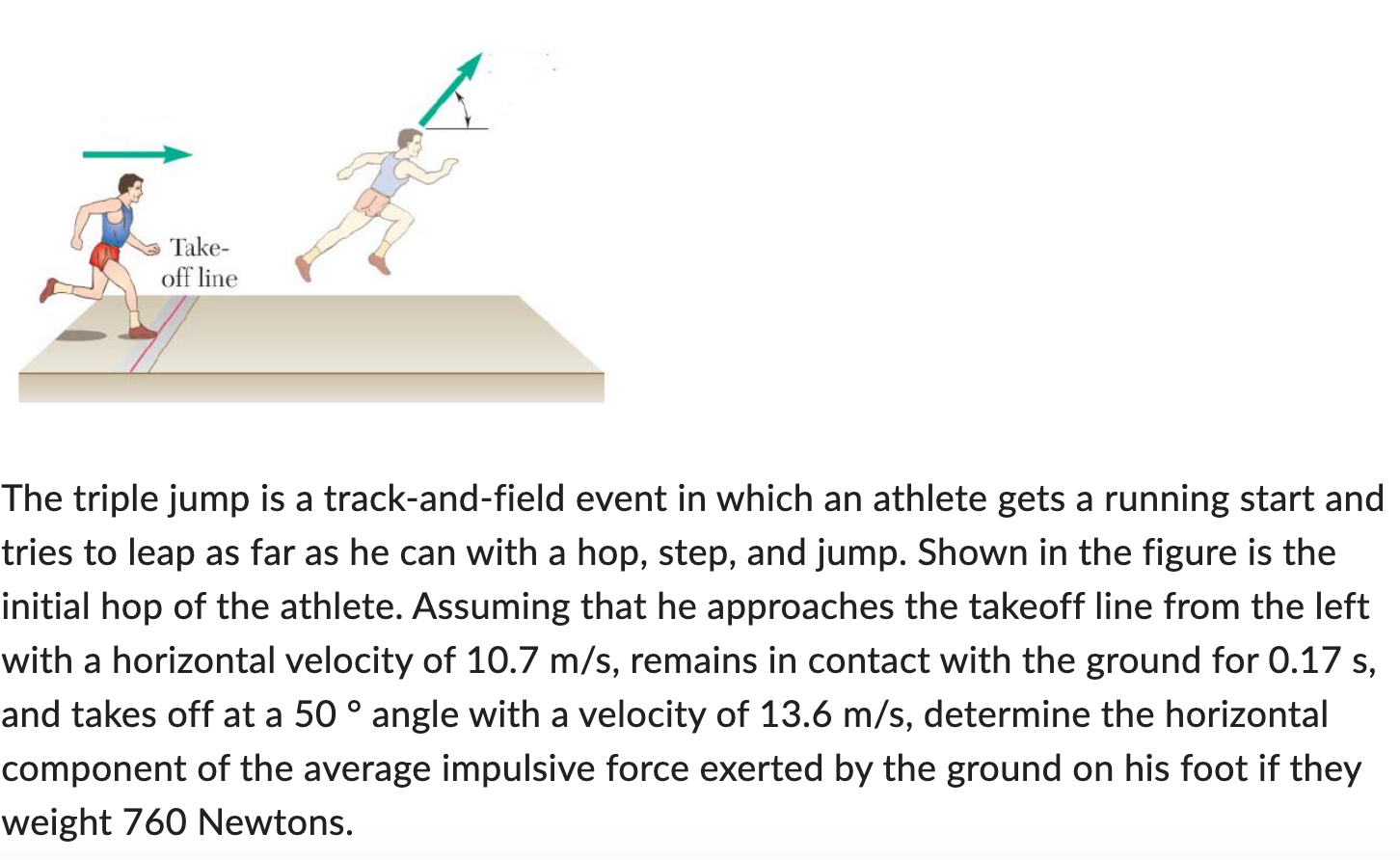 Solved The triple jump is a track-and-field event in which | Chegg.com