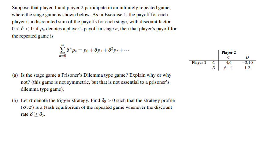 Solved Suppose that player 1 ﻿and player 2 ﻿participate in | Chegg.com