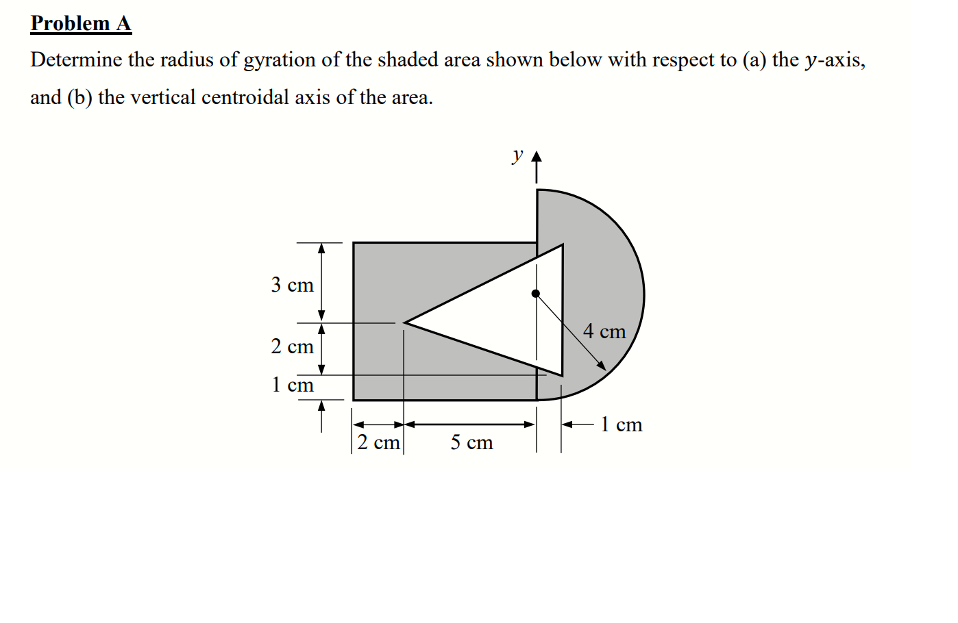 Solved Problem A Determine The Radius Of Gyration Of The | Chegg.com