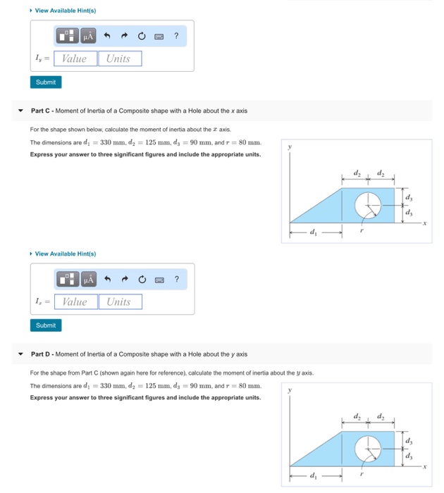 Solved MO8-2 Problem 1 1 Of 2 Part A- Moment Of Inertia Of A | Chegg.com