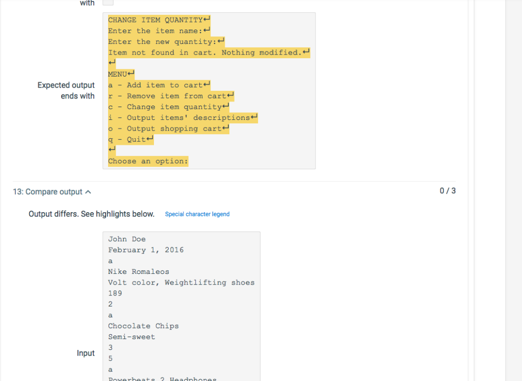 Solved 7.11 LAB: Online shopping cart - Part 2 This program | Chegg.com