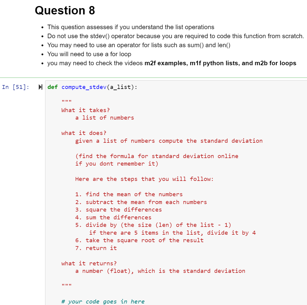 Solved - This question assesses if you understand the list | Chegg.com