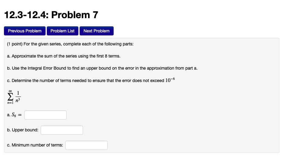 Solved 12.3-12.4: Problem 7 Previous Problem Problem List | Chegg.com