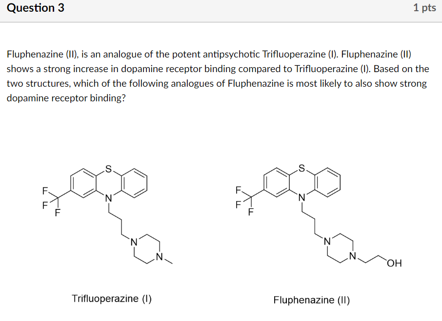 Solved Fluphenazine (II), is an analogue of the potent | Chegg.com