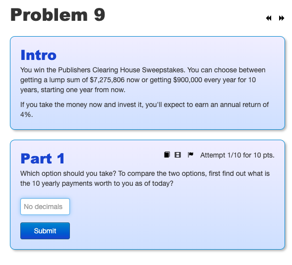 Solved Problem 9 Intro You Win The Publishers Clearing House | Chegg.com