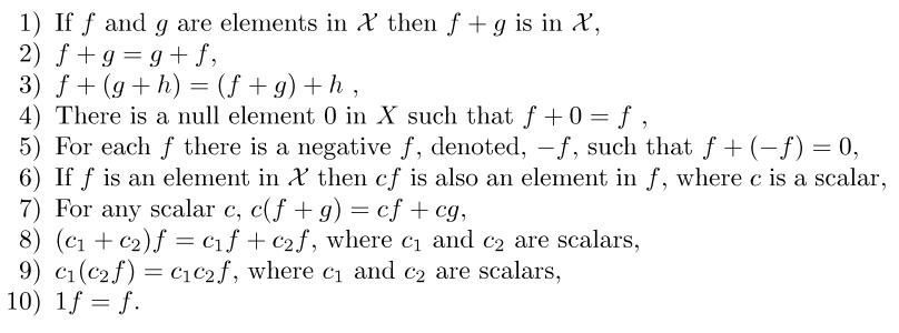 Solved Show That All The Axioms Of Linear Space Are | Chegg.com