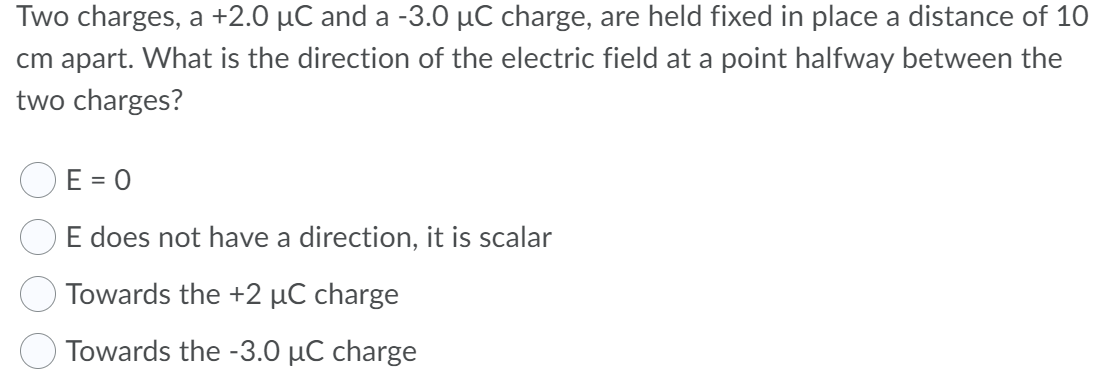 Solved Which of the following is TRUE about the electric | Chegg.com