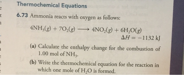 Solved Ammonia Reacts With Oxygen As Follows: 4NH_3(g) + | Chegg.com