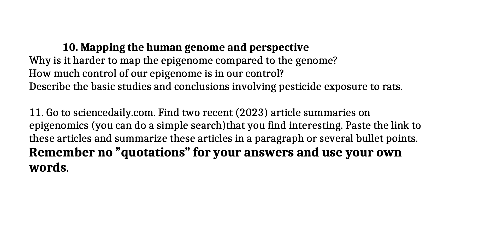 Solved Worksheet: Epigenetics: Ghost in your Genes Watch Chegg com