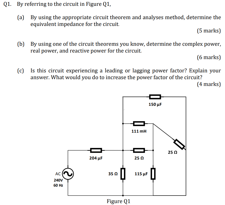 Solved Q1. By Referring To The Circuit In Figure Q1, (a) By | Chegg.com