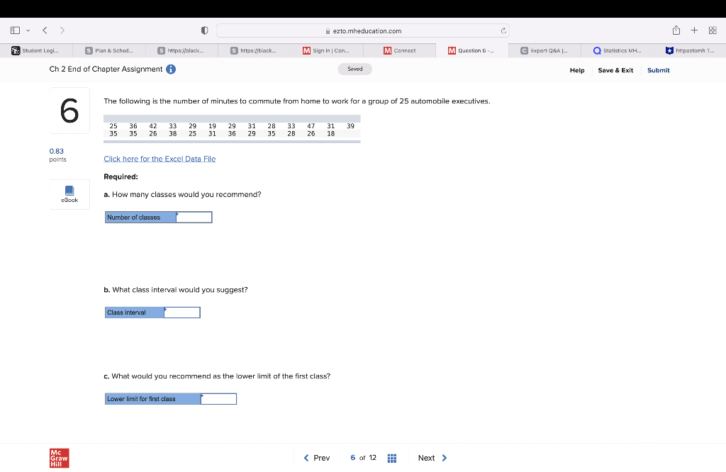 solved-the-following-is-the-number-of-minutes-to-commute-chegg