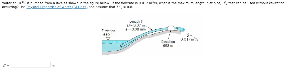 Solved water at 10 °C is pumped from a lake as shown in the | Chegg.com