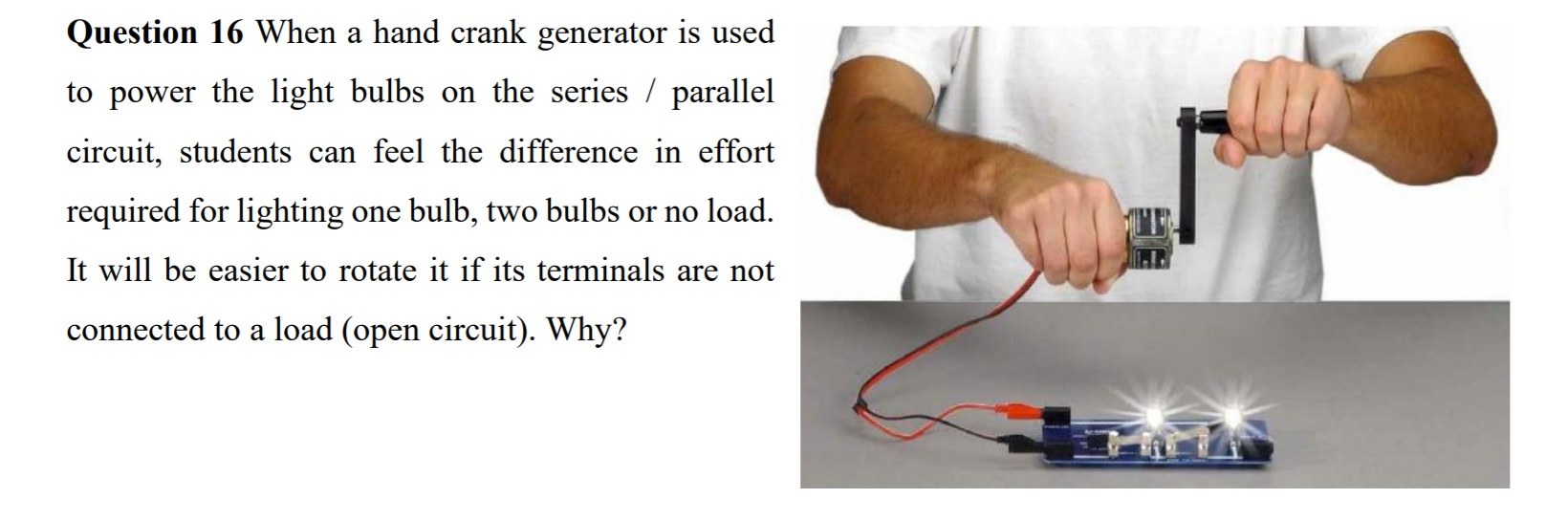 Crank Generator & Lightbulb