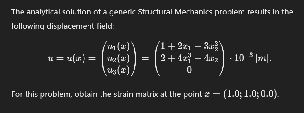 Basic Solution Expanded Structural Solved The analytical solution of a generic Structural | Chegg.com