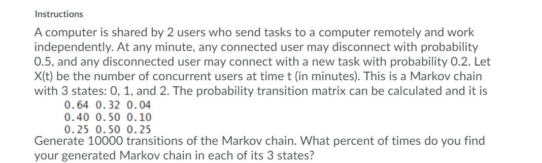 Solved Instructions A computer is shared by 2 users who send | Chegg.com