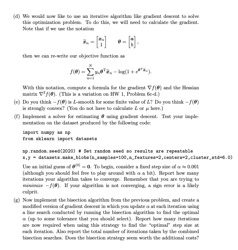 logistic regression homework