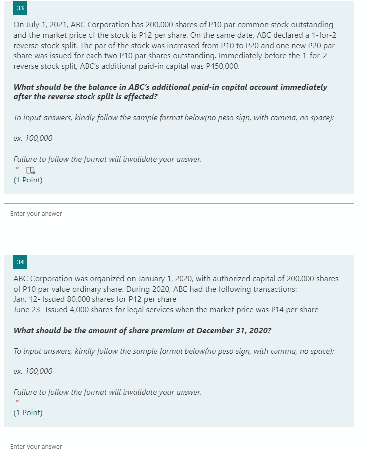 Solved 33 On July 1, 2021, ABC Corporation Has 200,000 | Chegg.com