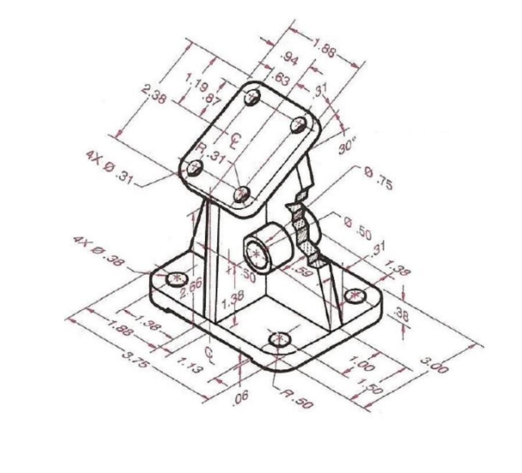 Solved Draw the necessary and partial views, including | Chegg.com