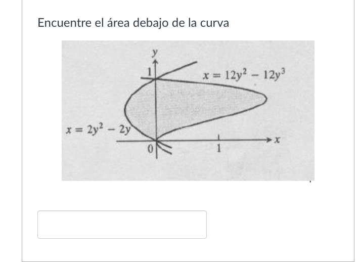 Encuentre el área debajo de la curva