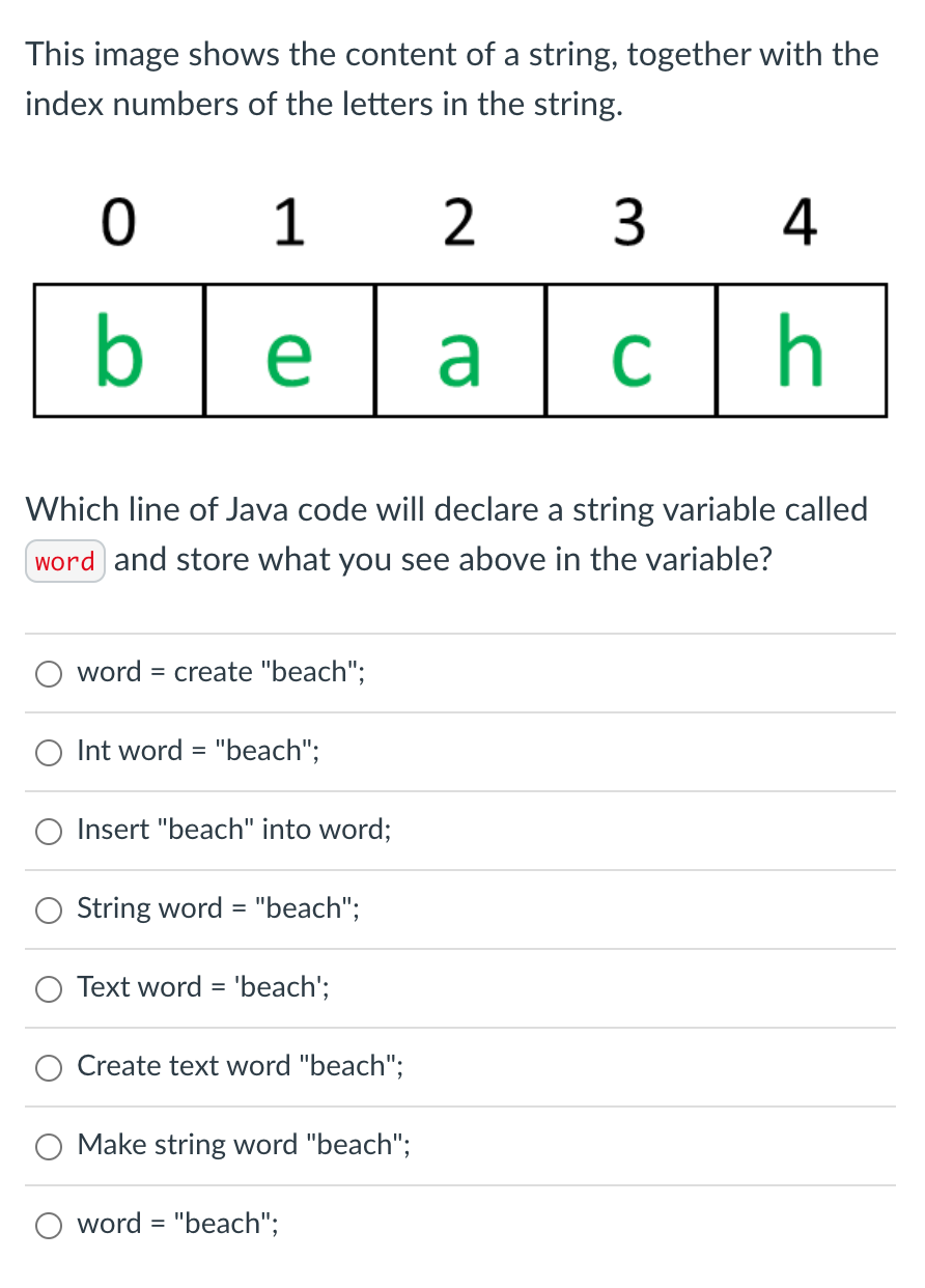 Solved This image shows the content of a string, together | Chegg.com