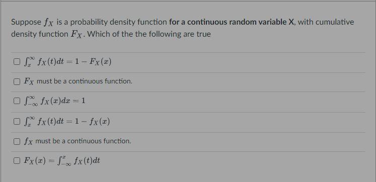 Solved Suppose fX is a probability density function for a | Chegg.com
