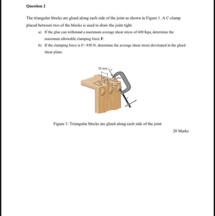 Solved Question 2 The triangular blocks are glued along each