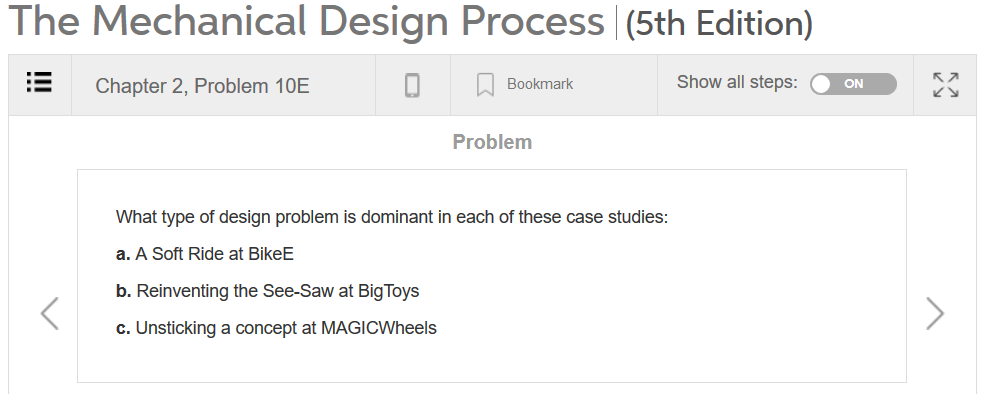 The Mechanical Design Process (5th Edition) Chapter | Chegg.com