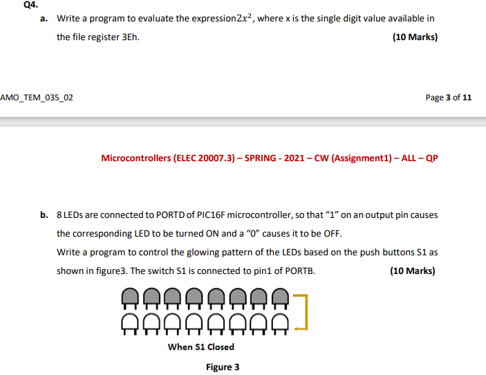 Solved Subject: Microcontroller | Chegg.com