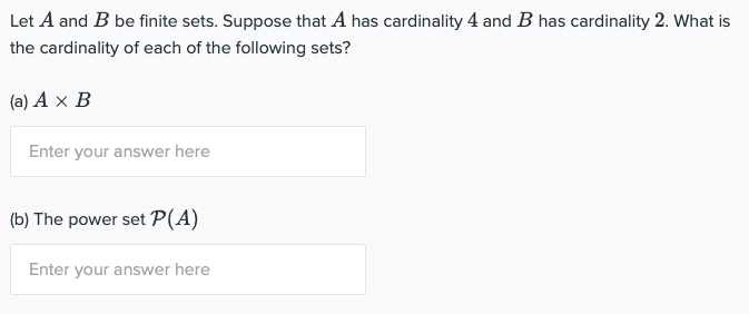 Solved Let A And B Be Finite Sets. Suppose That A Has | Chegg.com