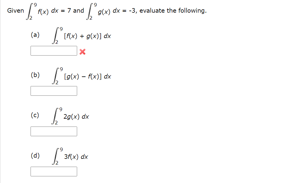 Solved Given G X Dx 3 Evaluate The Following I W Chegg Com