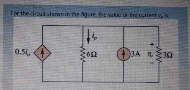Solved For the circuit shown in the figure, the value of the | Chegg.com