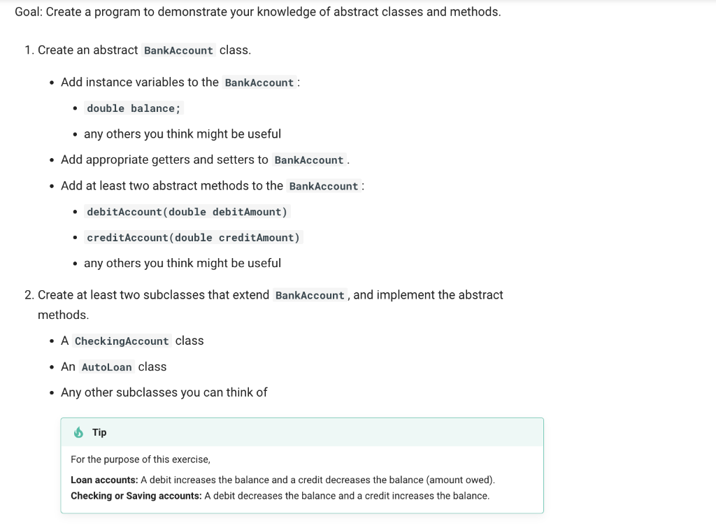 Solved Goal: Create a program to demonstrate your knowledge | Chegg.com