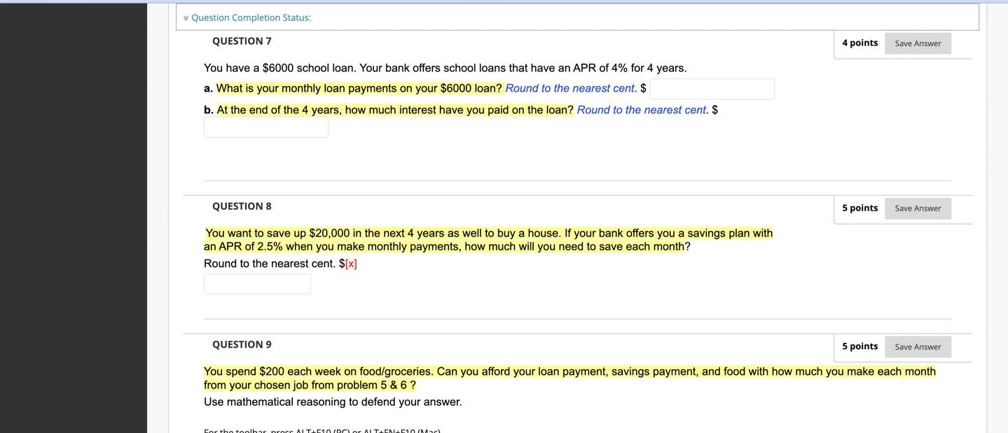 Solved Question Completion Status: QUESTION 5 2 points Save | Chegg.com