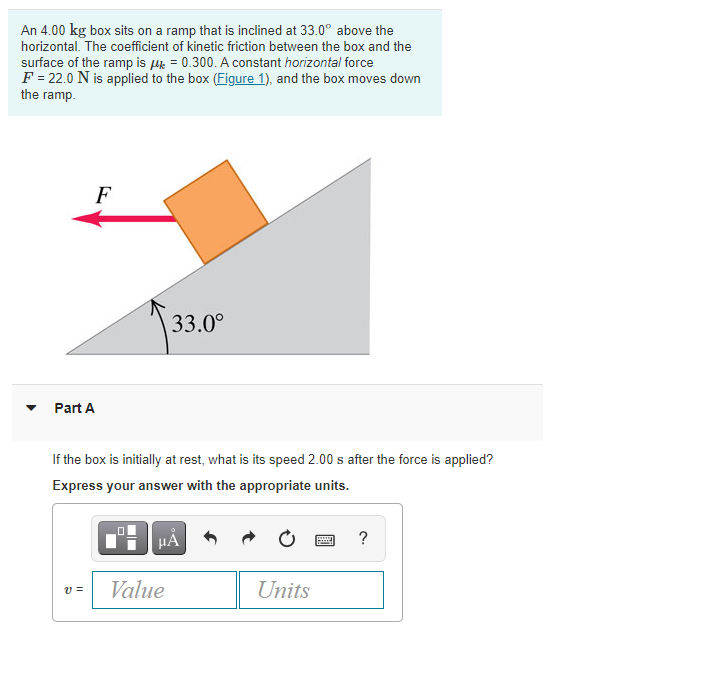 Solved An 4.00 kg box sits on a ramp that is inclined at