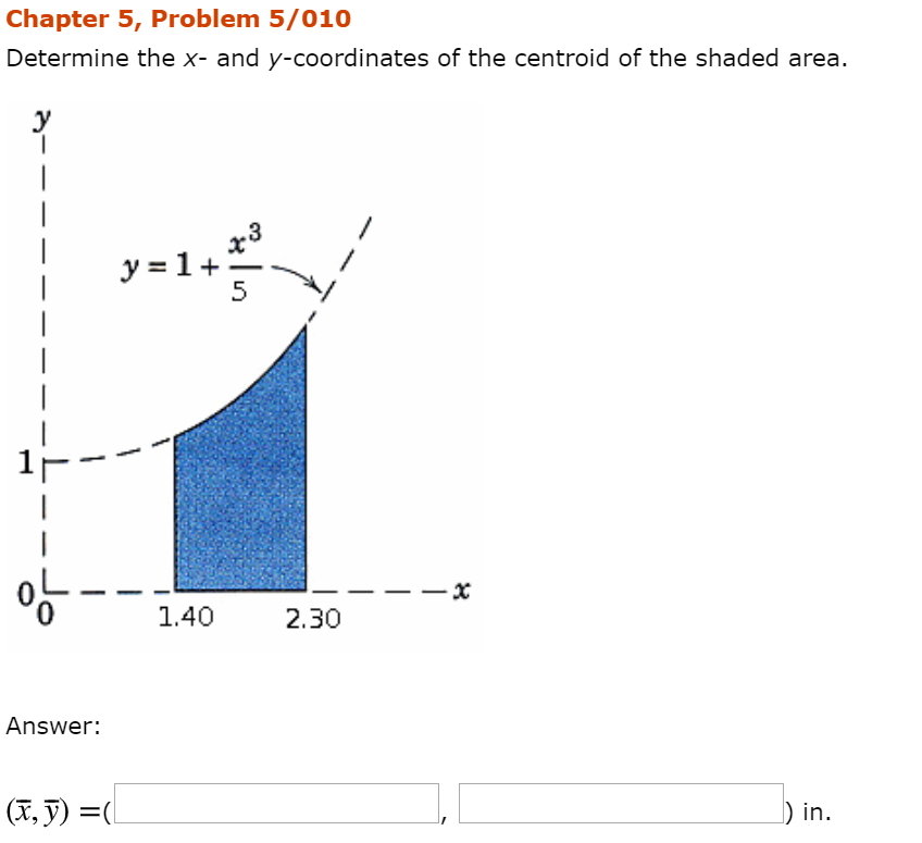 Solved Determine The X And Y Coordinates Of The Centroid Of 