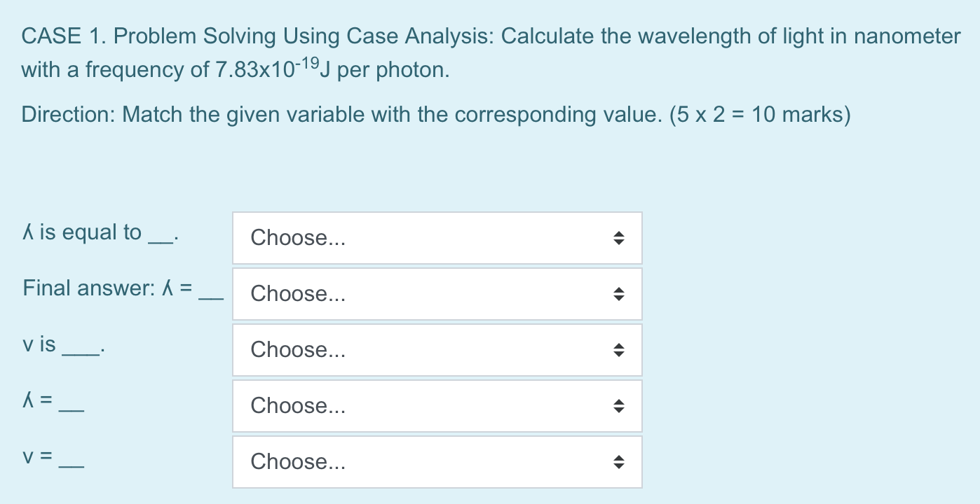 Solved CASE 1. Problem Solving Using Case Analysis: | Chegg.com