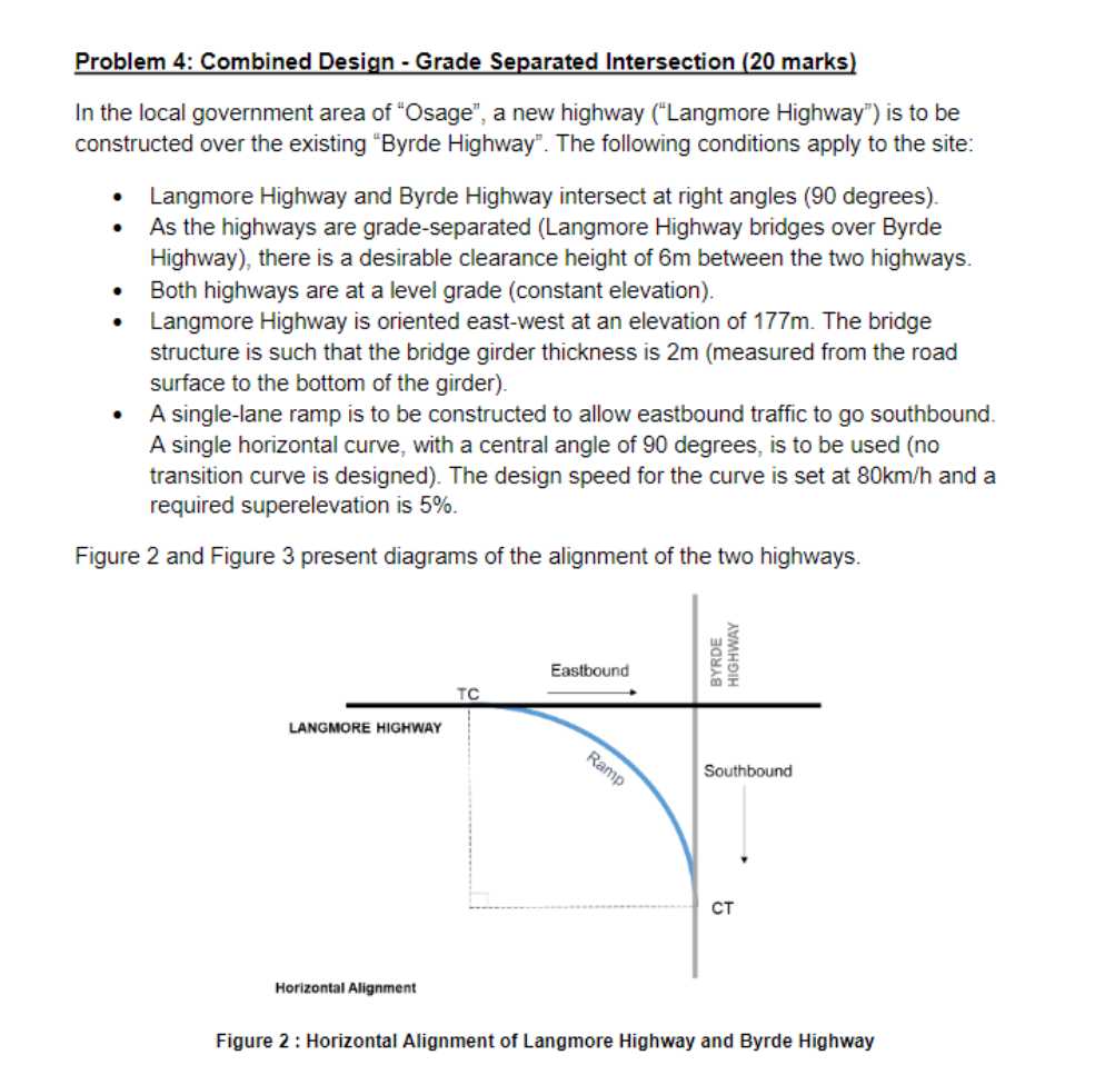 Solved Problem 4: Combined Design - Grade Separated | Chegg.com