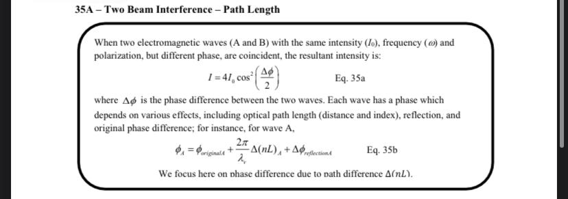 Solved When two electromagnetic waves (A and B) with the | Chegg.com