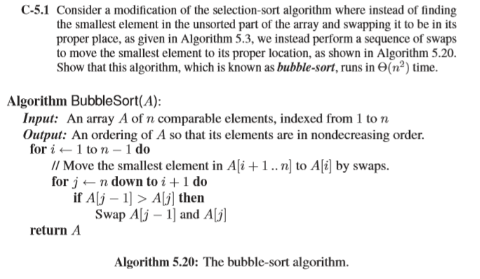 Solved C-5.1 Consider a modification of the selection-sort | Chegg.com