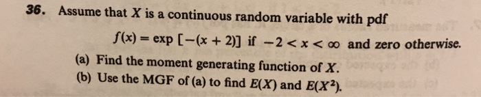 Solved 36. Assume that X is a continuous random variable | Chegg.com