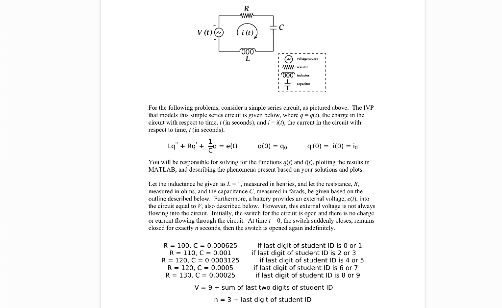 For the following problems, consider a simple series | Chegg.com